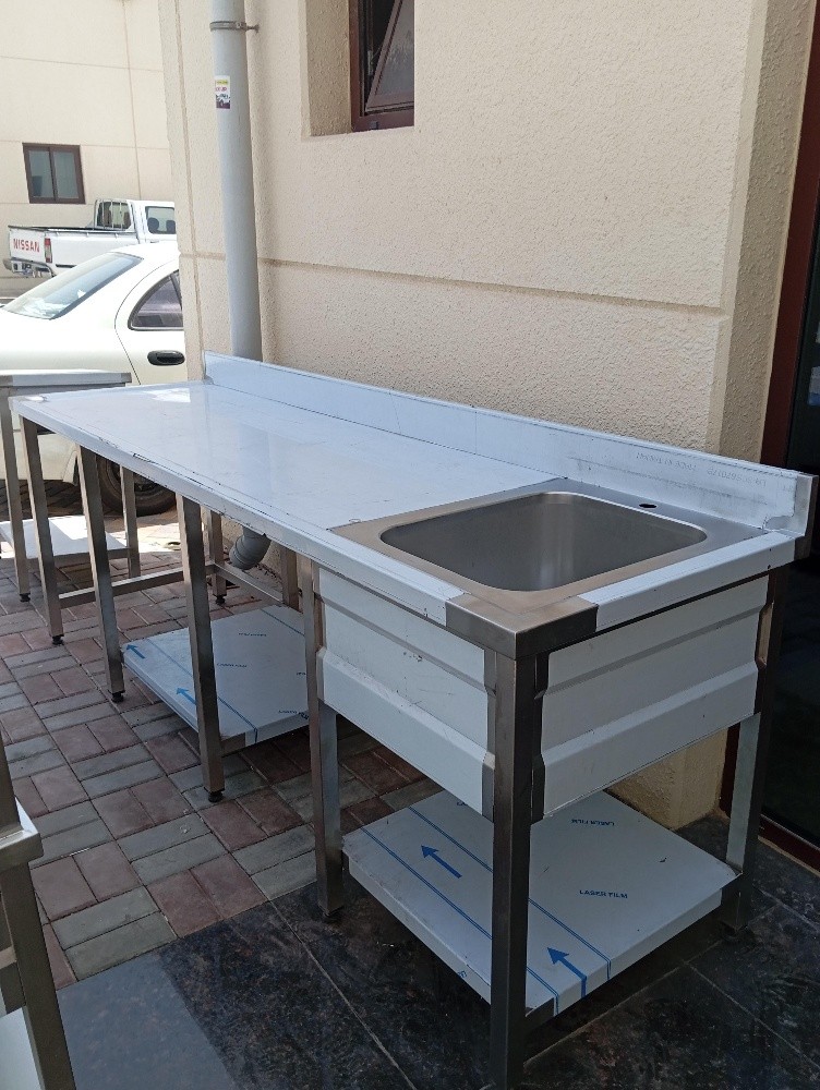 SS 1 Bowl Sink Table - 8