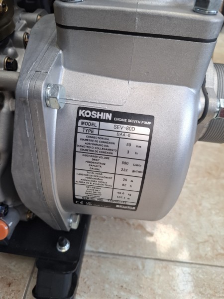 KOSHIN WATER PUMP DIESEL SEV80D - 10