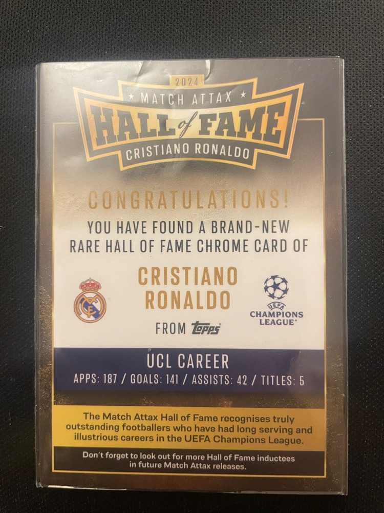Hall of fame Ronaldo Match attax - 2