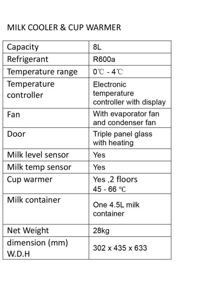 coffee machine and milk cooler - 8