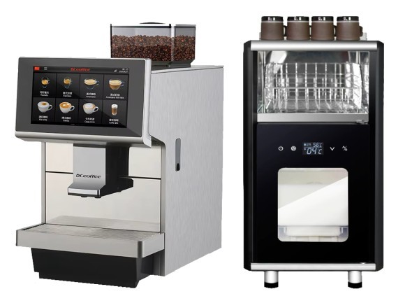coffee machine and milk cooler - 1