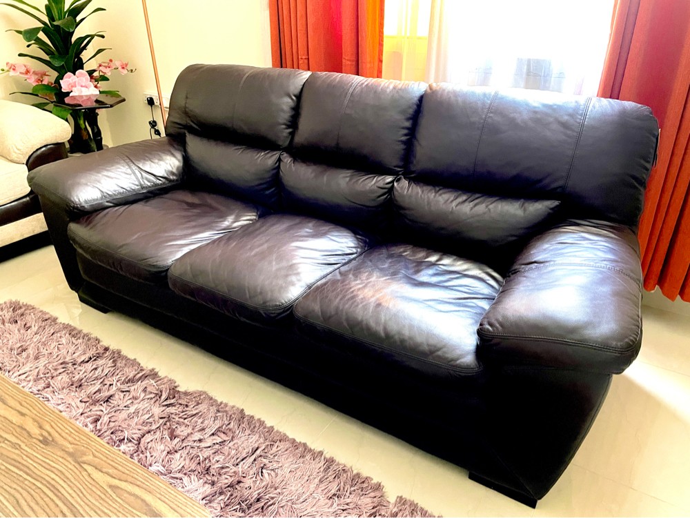 Leather Sofa, 3-Seater - 3