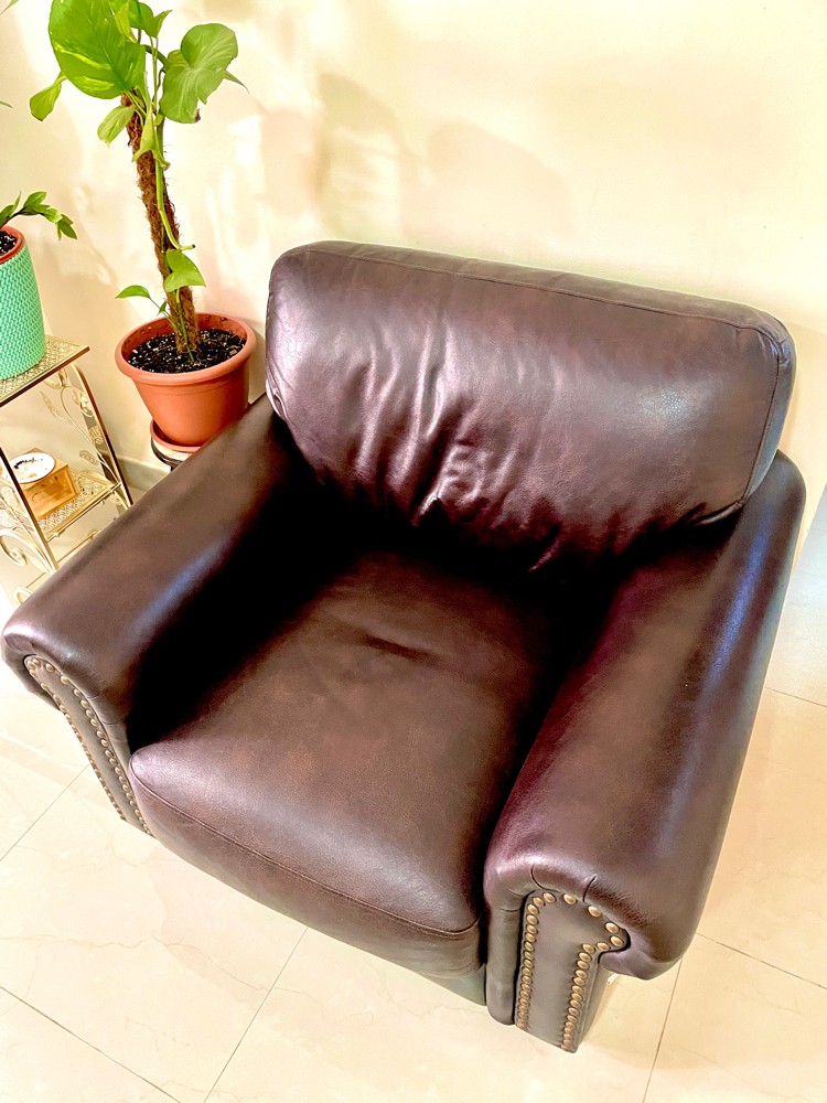 Single Seater Leather Chair - 1