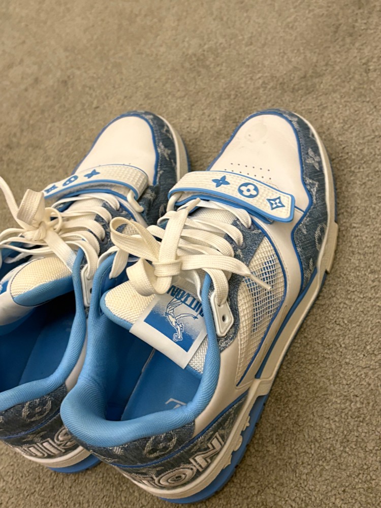 lv light blue shoes - 4