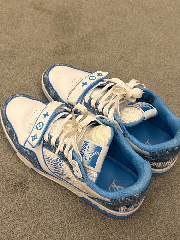 lv light blue shoes - 1