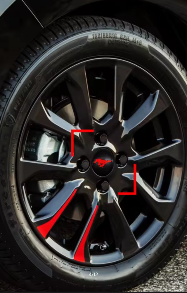 Mustang wheel center hub caps - 3