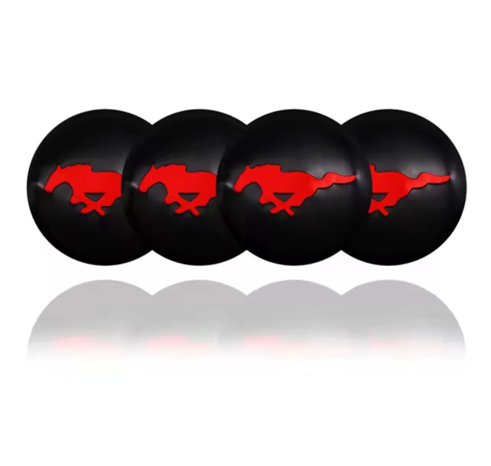 Mustang wheel center hub caps - 2