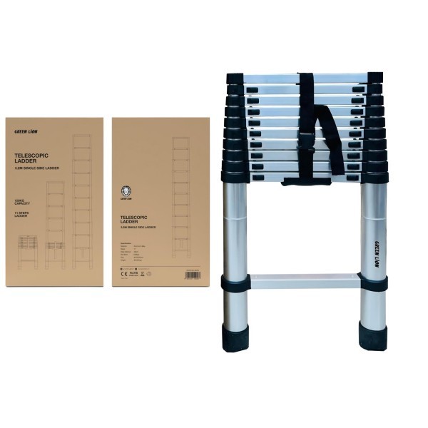 Green Lion 3.2M Telescopic Ladder - 1