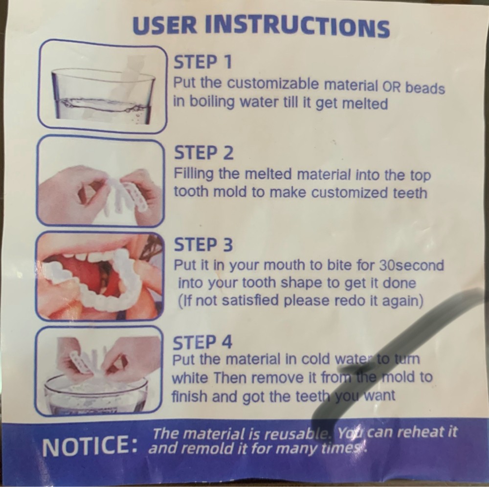 white cover teeth up and down set - 1