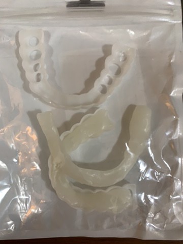 white cover teeth up and down set - 2