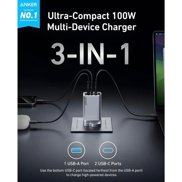 Anker Prime 3-Port 100W Charger - 3