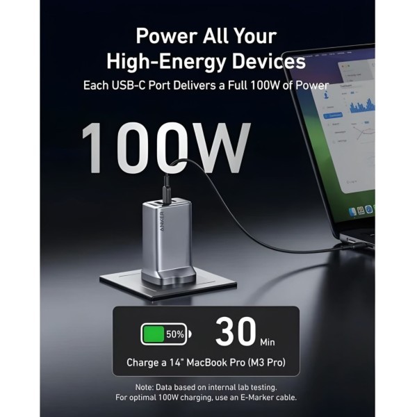 Anker Prime 3-Port 100W Charger - 2