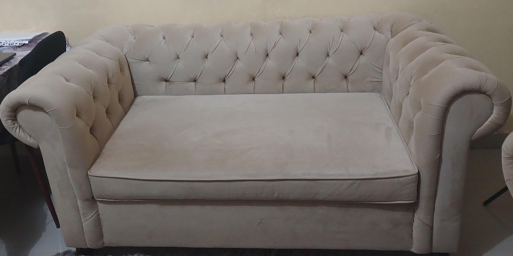 Living room sofa set with pillows - 1