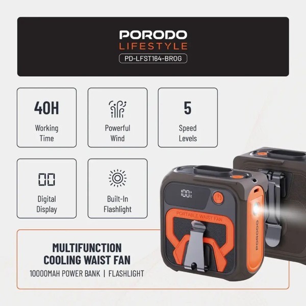 Porodo Multifunction Waist Fan - 4