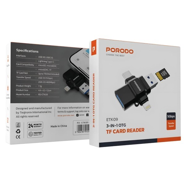 4-in-1 Adapter with TF Card Reade - 4