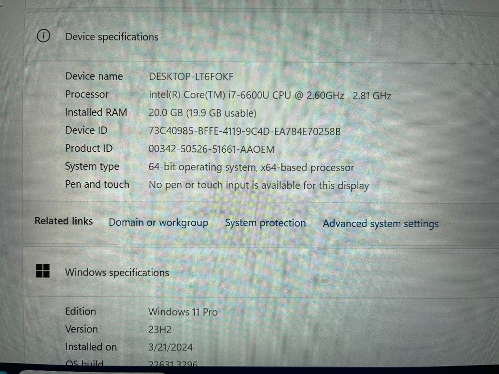 thinkpad i7,20 gb ram,512 gb ssd - 4