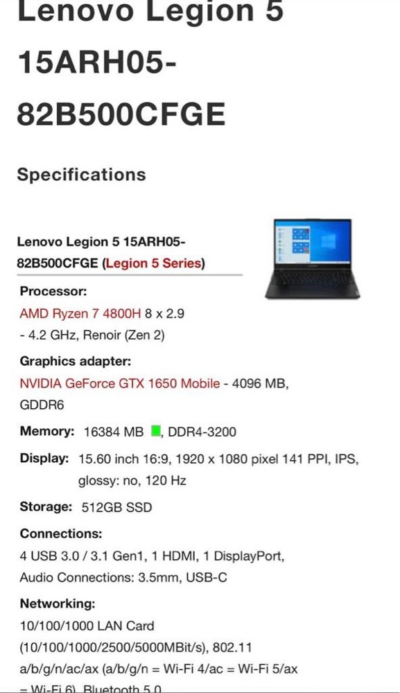 Lenovo Legion 5 - 6