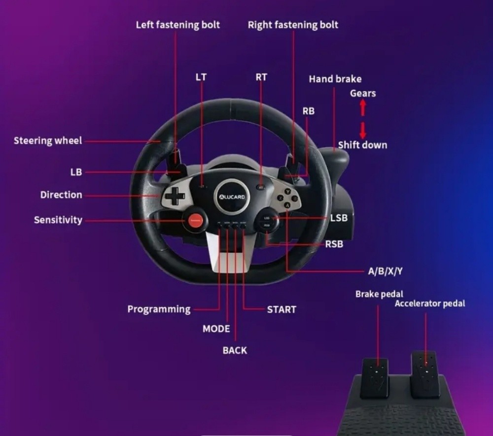 steering gift wheel gaming pedal - 7