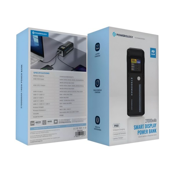Powerology Smart DisplayPowerbank - 5