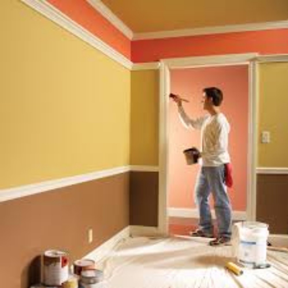 gypsum parttion painter work - 1