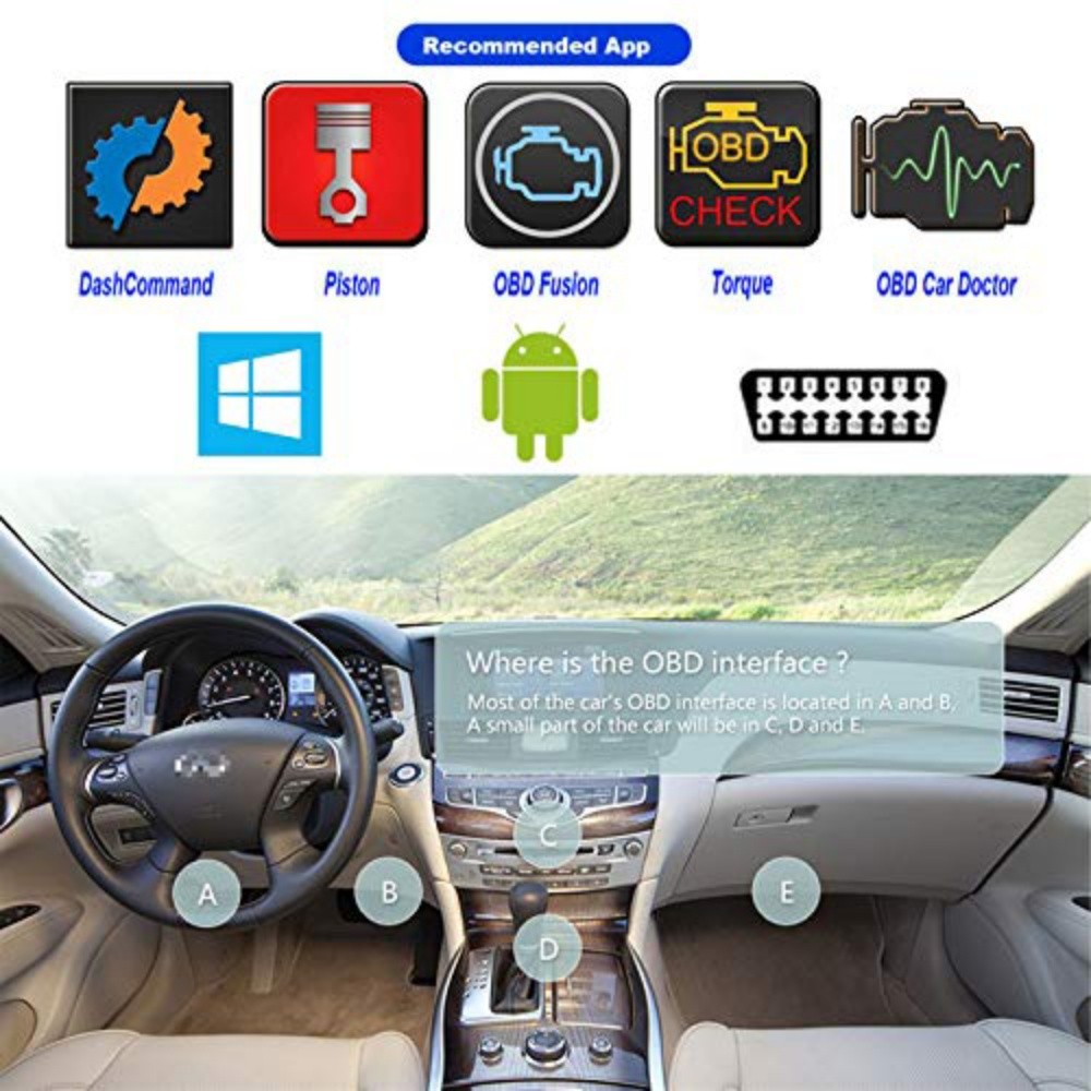 OBD Scanner ELM327car Diagnostic - 5