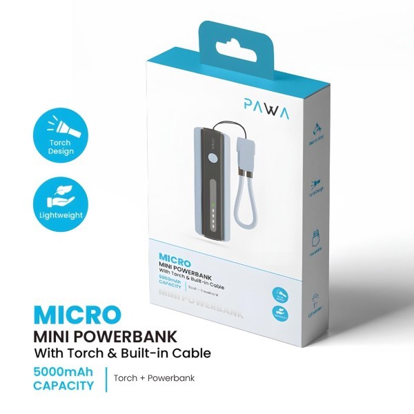 PawaMicroMini Powerbank withTorch - 5