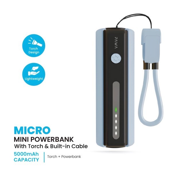 PawaMicroMini Powerbank withTorch - 3