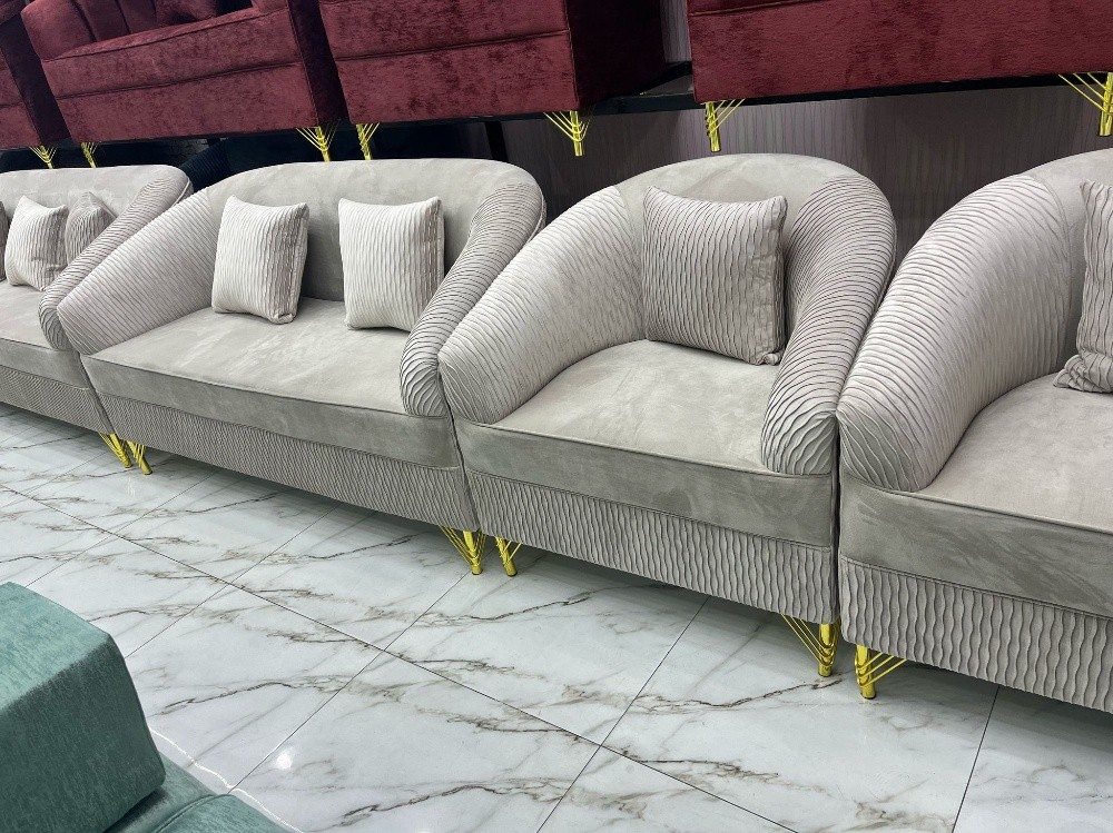 طقم كنب جديد جاهز للبيع - 4