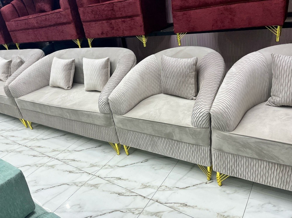 طقم كنب جديد جاهز للبيع - 5