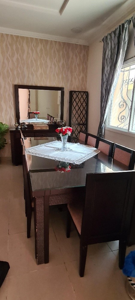 dinning table with cabinet stand - 2