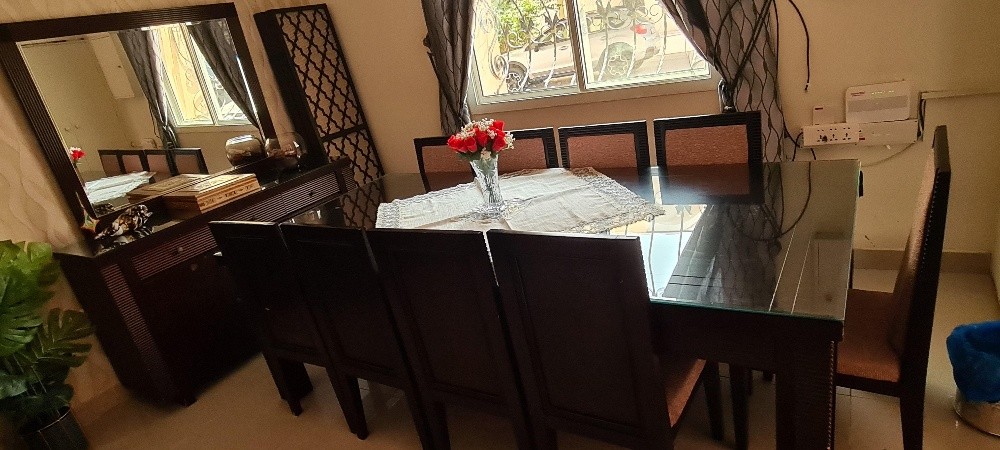 dinning table with cabinet stand - 3
