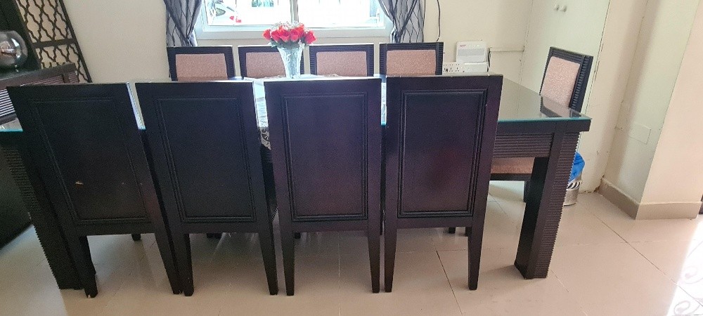 dinning table with cabinet stand - 4