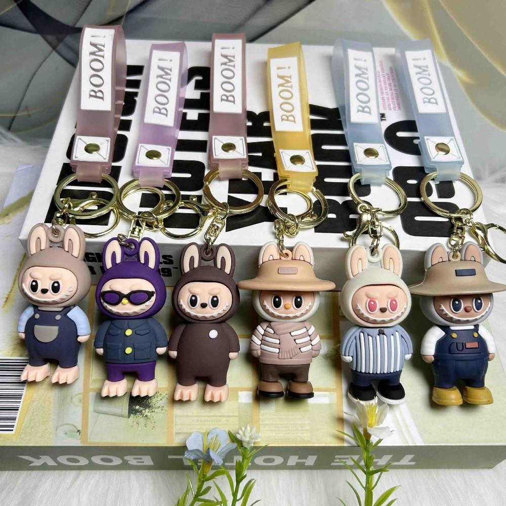 Plush pendant keychain labubu toy - 4