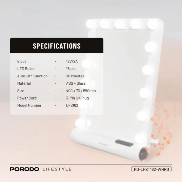 Lighted Mirror &Bluetooth Speaker - 4