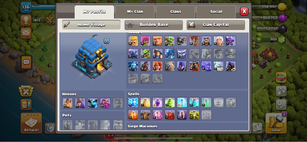 clash pf clans village  - 2