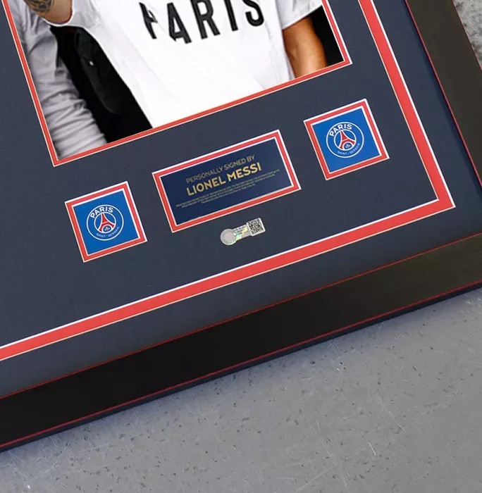 Framed & Signed Messi PSG Shirt - 2