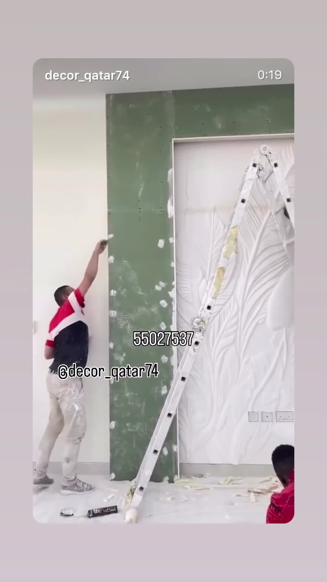رسم نحت يدوي مع جبس وصبغ - 1