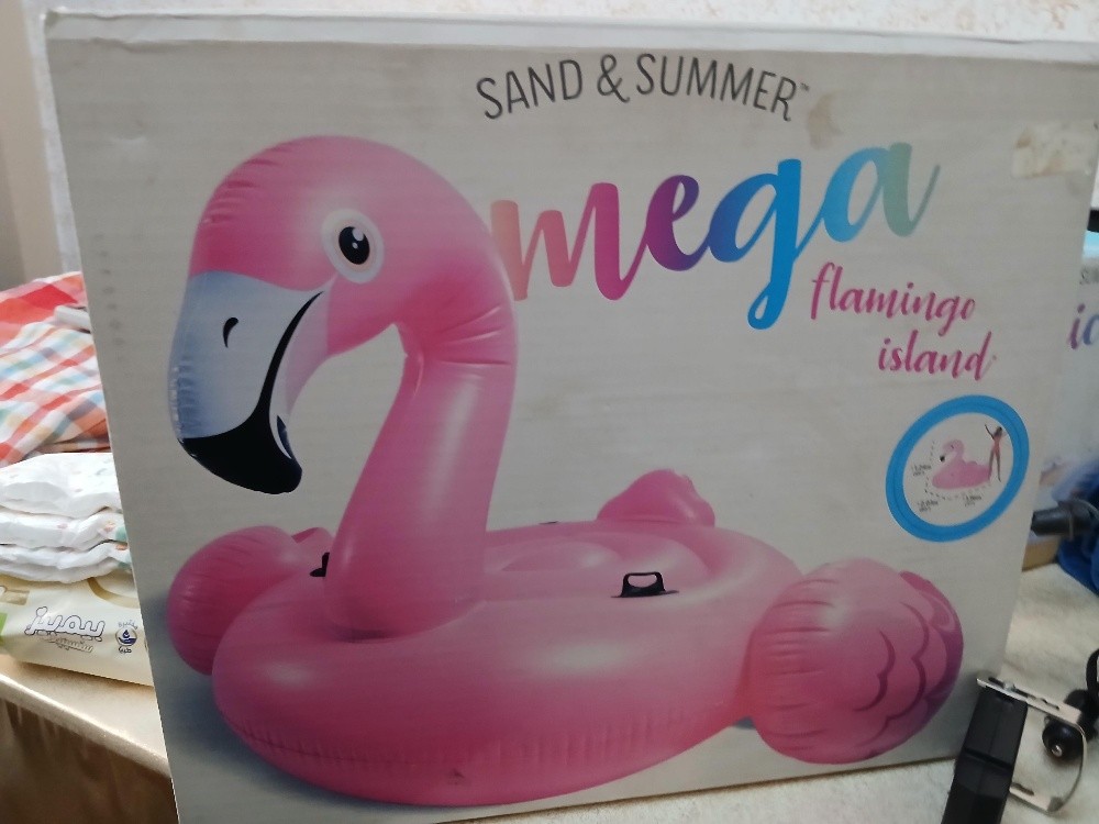 mega flamingo inflatable island - 2
