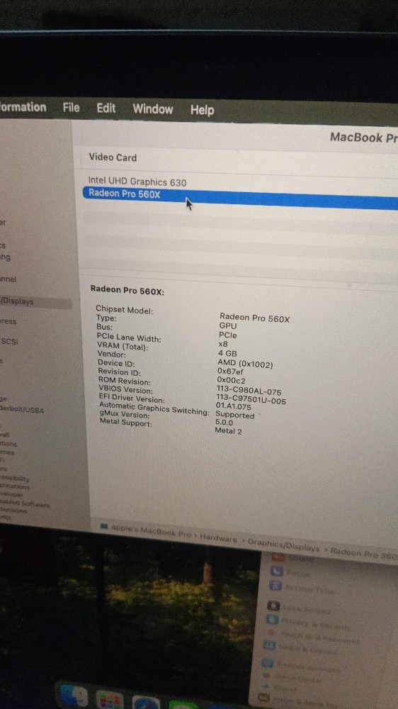 MacBook Pro A1990 2019 i9 Process - 13