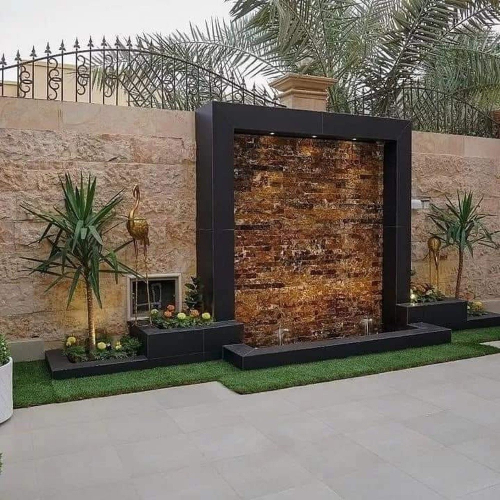 ديكور حجر وحدائق وشلالات ونوافير - 23