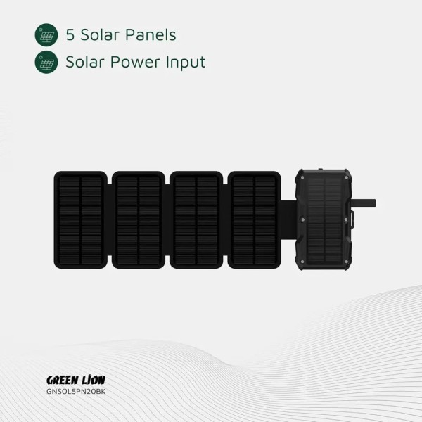 Solar Power Bank with 5 Panels - 2