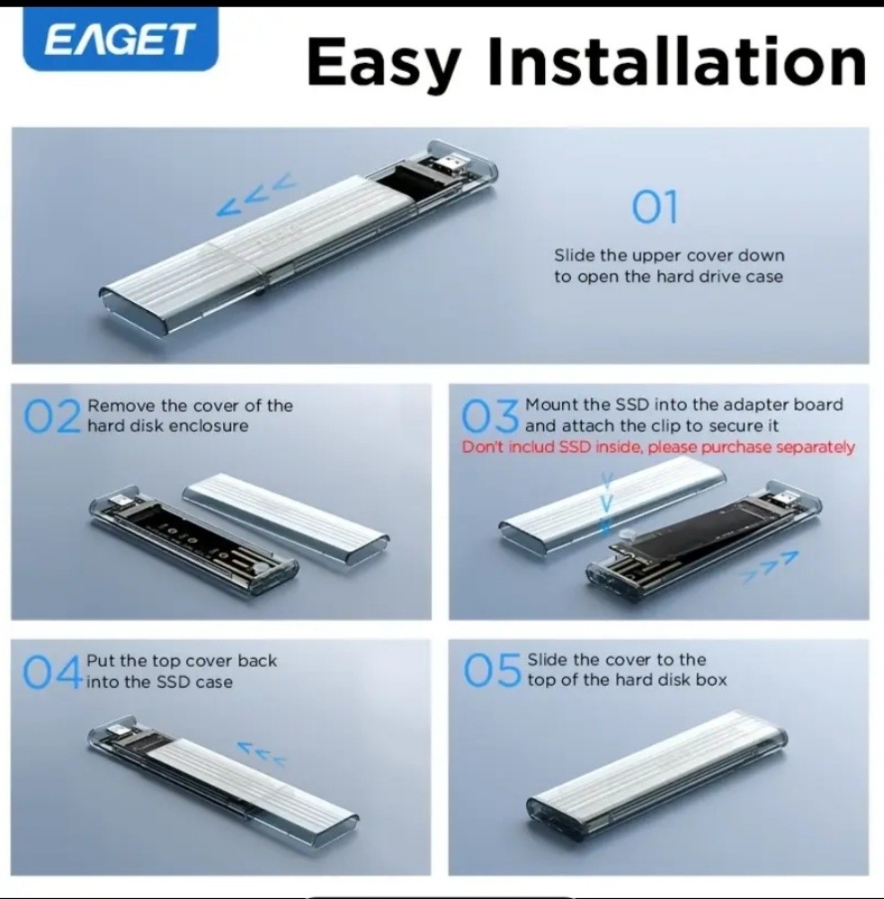 SSD enclosure nvme  m.2 - 6