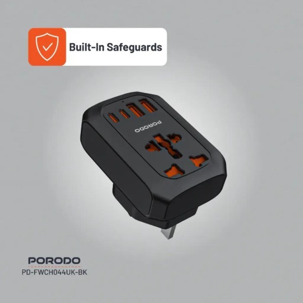 Porodo Universal Adapter UK Plug - 5