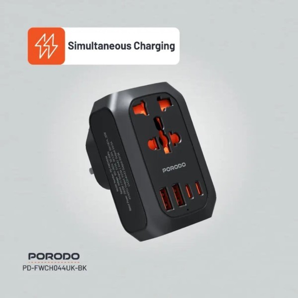 Porodo Universal Adapter UK Plug - 4