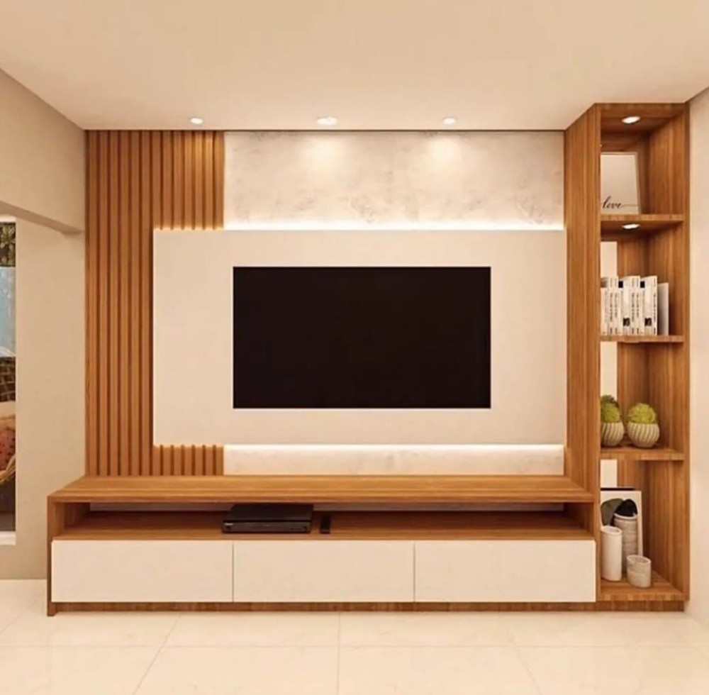 wall panel with tv box - 5