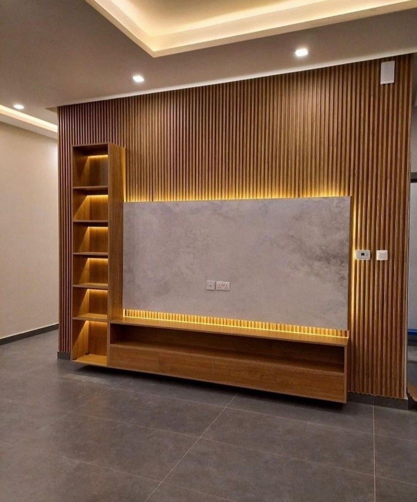 wall panel with tv box - 1