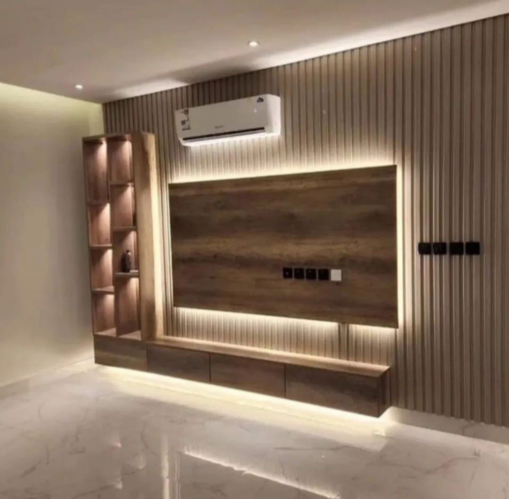 wall panel with tv box - 7