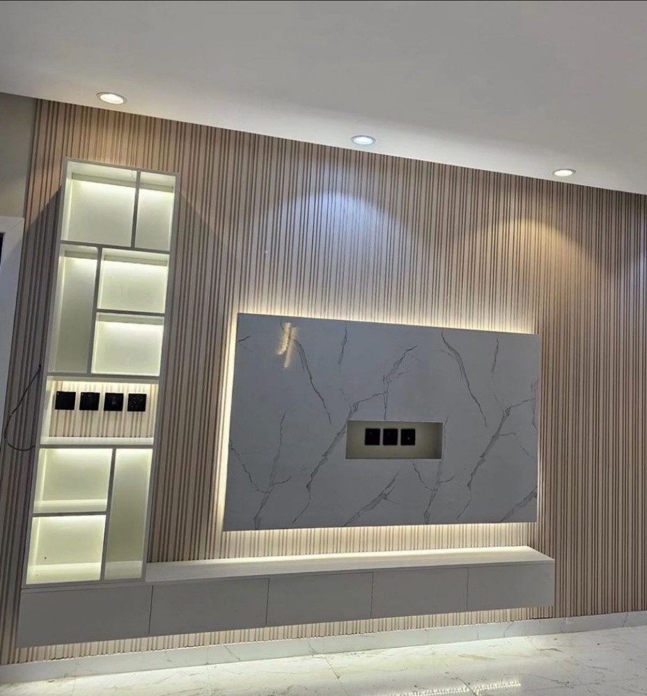 wall panel with tv box - 6