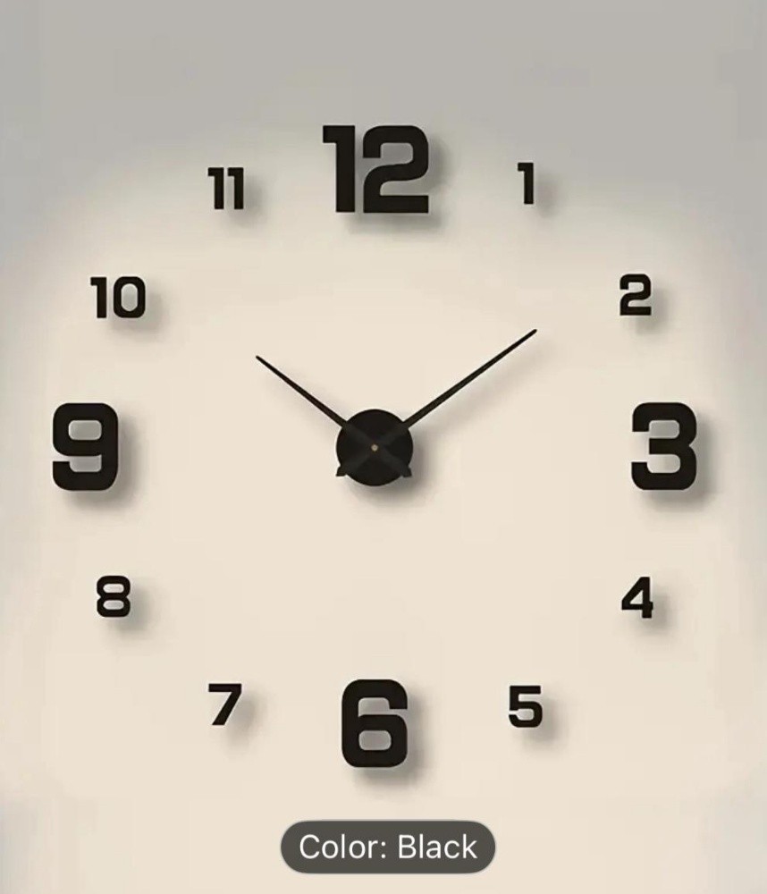 stylish 3D Analogue Wall Clock - 1