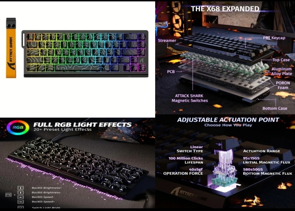 gift Razer keyboard attack shark - 7